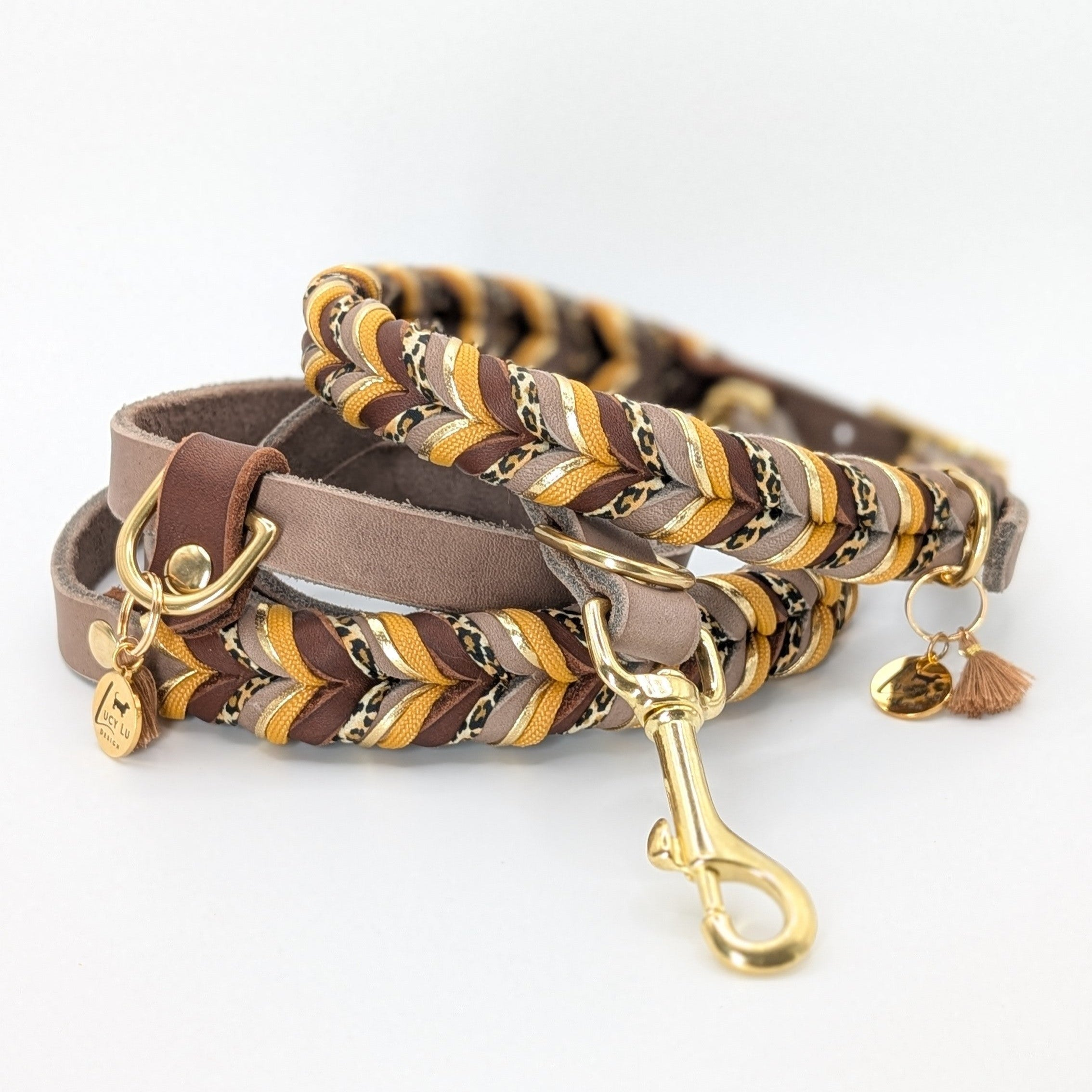 Leder Set Hund | Leine & Halsband handgemacht  15 % sparen  LucyLu Design