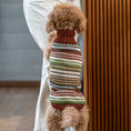 Bild in Galerie-Betrachter laden, Hundepullover Rusty Striped aus Alpakawolle – handgefertigt, rostfarben mit Streifen
