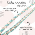 Bild in Galerie-Betrachter laden, Calma Sea Glass Hundeleine aus geflochtenem Paracord in Salbeigrün und Taupe mit optionalem Kurzführer aus BioThane® oder Leder.