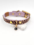 Bild in Galerie-Betrachter laden, Hundehalsband, Leo-Look, Halsband, handgemacht, lila