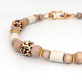 Bild in Galerie-Betrachter laden, EM-Kette Fossil mit EM-Keramikpipes – Naturtöne für Hunde