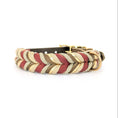 Load image into Gallery viewer, Leder Hundehalsband Rust in warmen erdigen Herbsttönen – handgemacht von LucyLu Design®