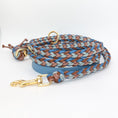 Bild in Galerie-Betrachter laden, Calma Petrol – Paracord Hundeleine in Petrol, handgefertigt & robust, optional mit Kurzführer erhältlich