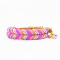 Bild in Galerie-Betrachter laden, Leder Hundehalsband Sundown aus Leder in warmen Sommerfarben – handgemacht von LucyLu Design®