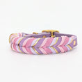 Bild in Galerie-Betrachter laden, Leder Hundehalsband Blush aus Leder in sanfter Frühlingsfarbwelt – handgemacht von LucyLu Design®