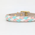 Bild in Galerie-Betrachter laden, Calma Silk Hundehalsband mit geflochtenem Detail aus Paracord, handgemacht