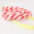 Bild in Galerie-Betrachter laden, Calma Candy Cream Hundeleine aus geflochtenem Paracord in sanfter Farbkombination mit optionalem Kurzführer aus BioThane® oder Leder.
