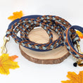 Bild in Galerie-Betrachter laden, Calma Blue Oak – geflochtene Leine mit BioThane®-Kurzführer, Autumn Leaf Kollektion