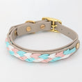 Bild in Galerie-Betrachter laden, Calma Silk Hundehalsband mit geflochtenem Detail aus Paracord, handgemacht