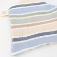 Bild in Galerie-Betrachter laden, Musselin-Bandana Stripes mit unterschiedlich breiten Streifen in Blau, Grün, Beige und Weiß von LucyLu Design®