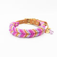 Bild in Galerie-Betrachter laden, Leder Hundehalsband Sundown aus Leder in warmen Sommerfarben – handgemacht von LucyLu Design®