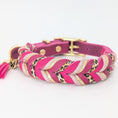 Bild in Galerie-Betrachter laden, Handgefertigtes Grace-Halsband aus Leder, zweifarbig von LucyLu Design®
