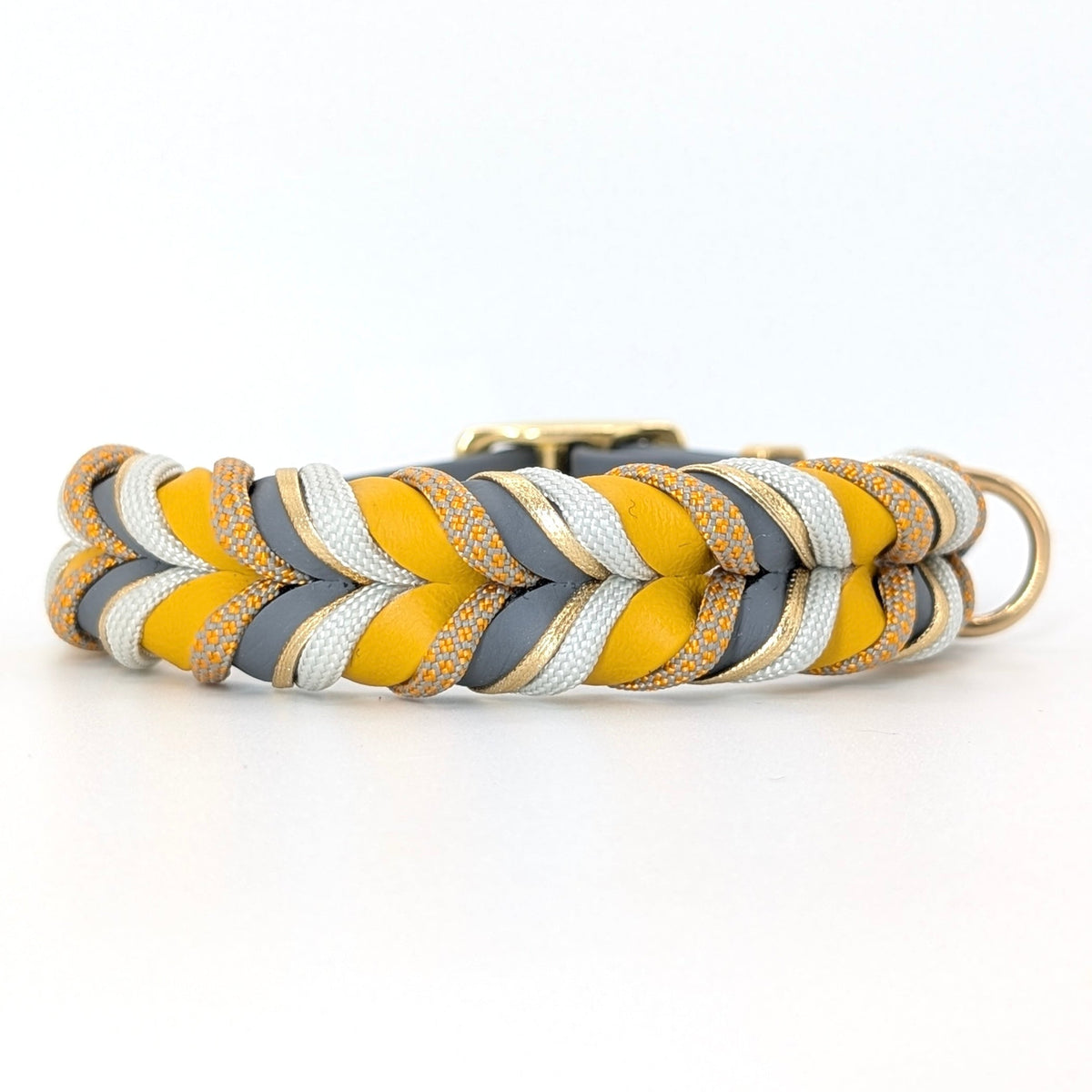 BioThane Halsband Golden Mist 2.0 – Grau & Curry