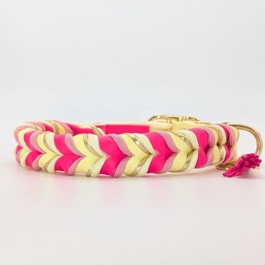 BioThane Halsband Candy Cream 2.0 – Pastellgelb & Pink