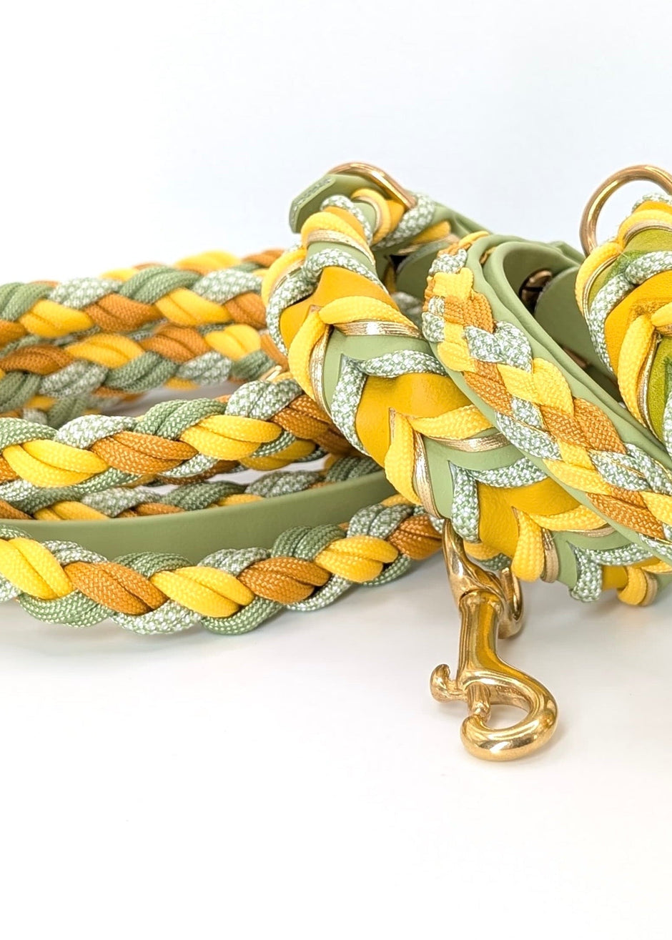 LucyLu Design® Mix & Match System für Hundeleine und Hundehalsband – Calma Leine frei kombinierbar mit Kurzführer und Halsband.