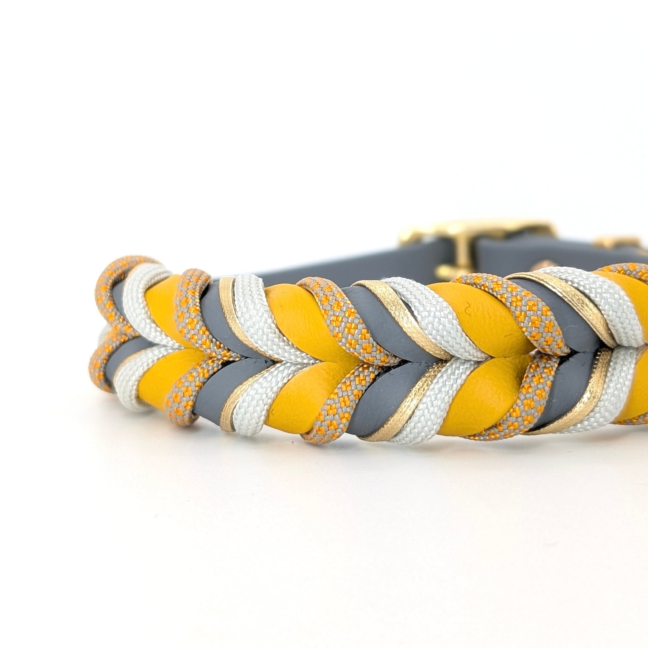 BioThane Halsband Golden Mist 2.0 – Grau & Curry