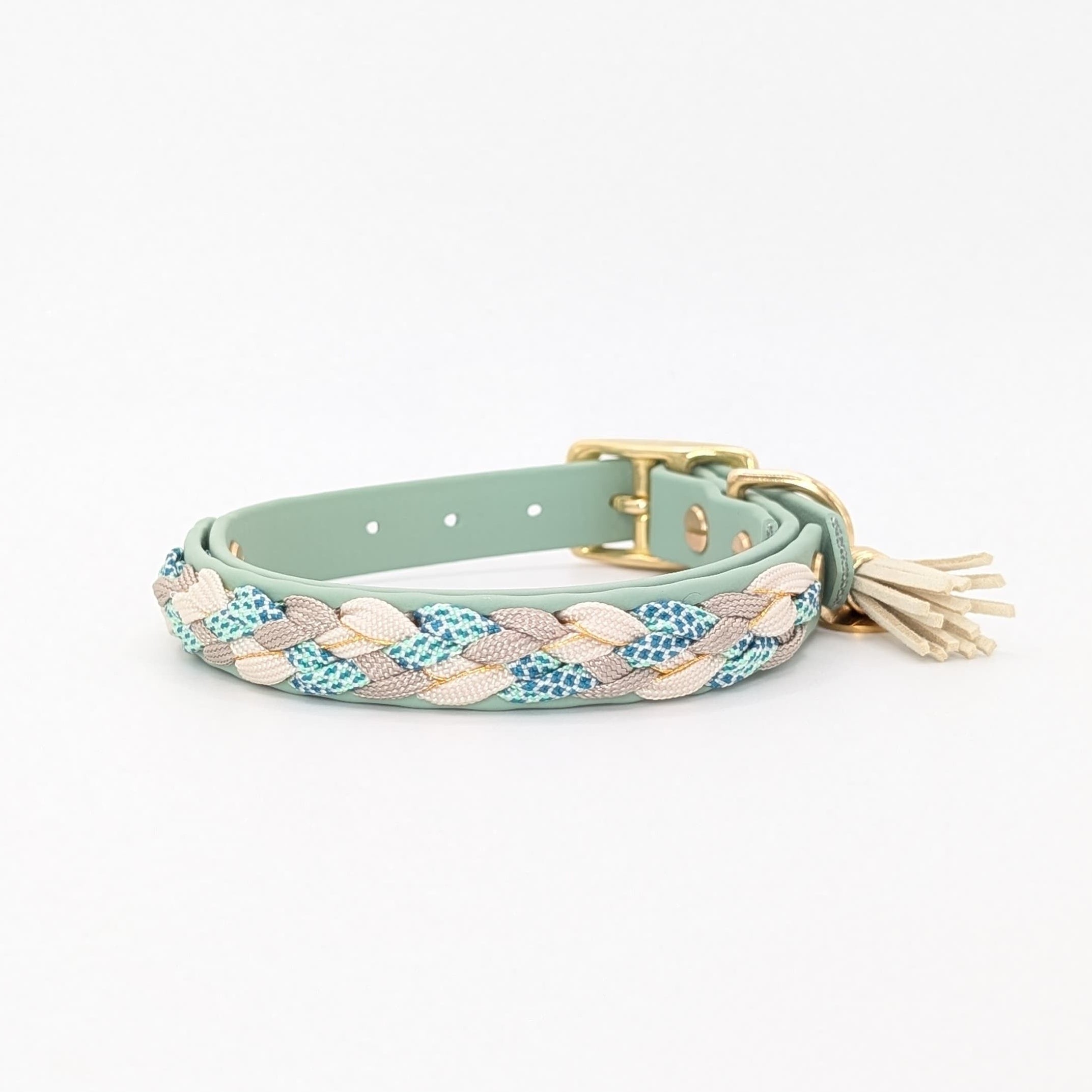 Calma Sea Glass – Halsband aus geflochtenem Paracord