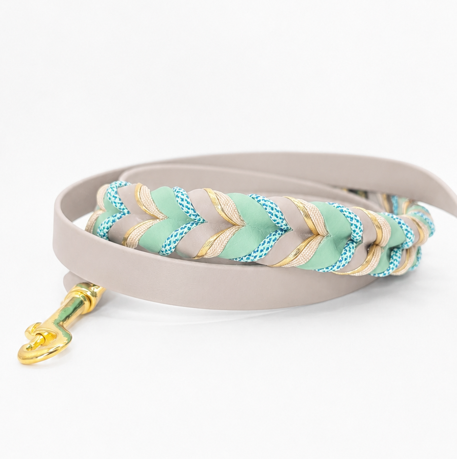 BioThane Leine Sea Glass 2.0 – taupe & salbei