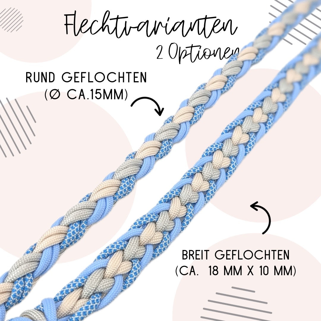 Flechtvarianten Bild für Rund geflochten und breit geflochten