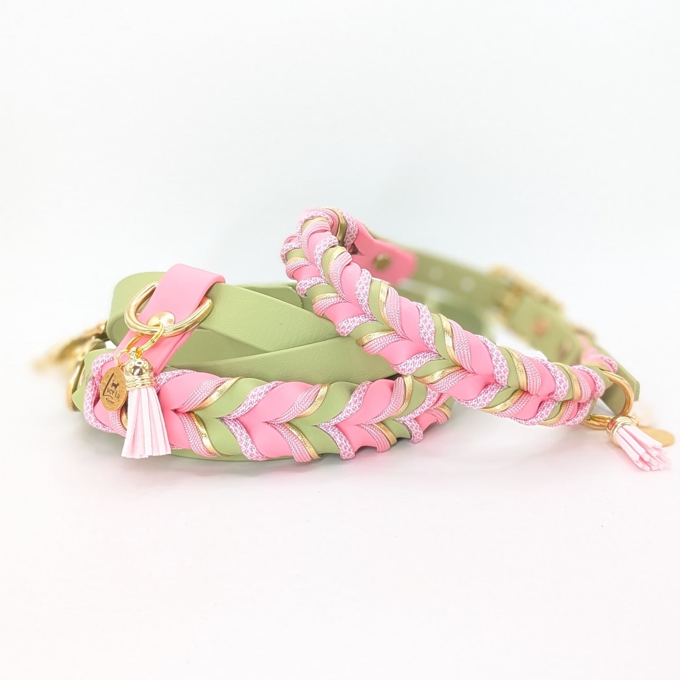 BioThane Set Bloom 2.0 – frisches Frühlingsdesign, Leine und Halsband
