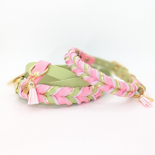 BioThane Set Bloom 2.0 – frisches Frühlingsdesign, Leine und Halsband