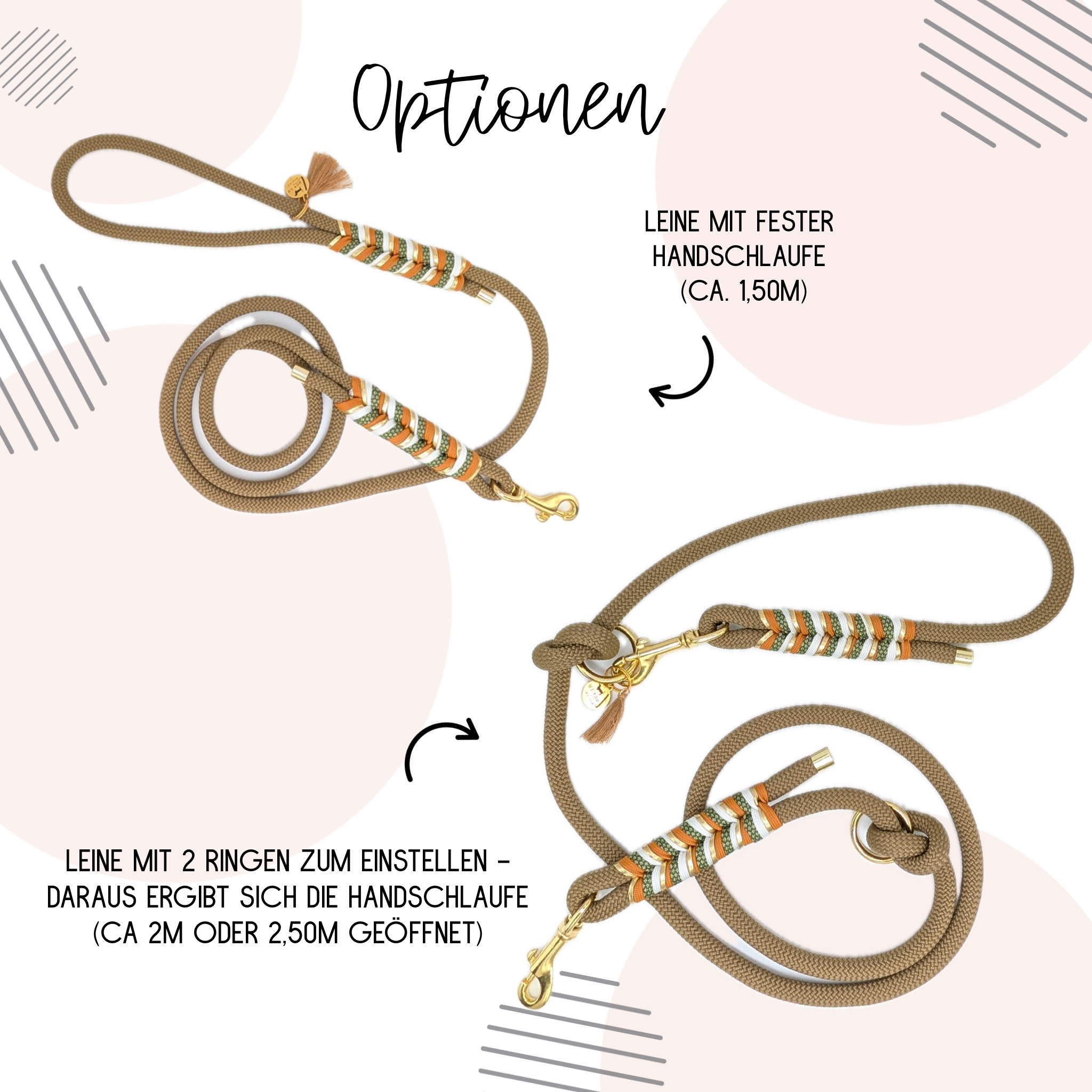 Tauleine Sierra in Braun mit Orange, Grün, Weiß & Gold