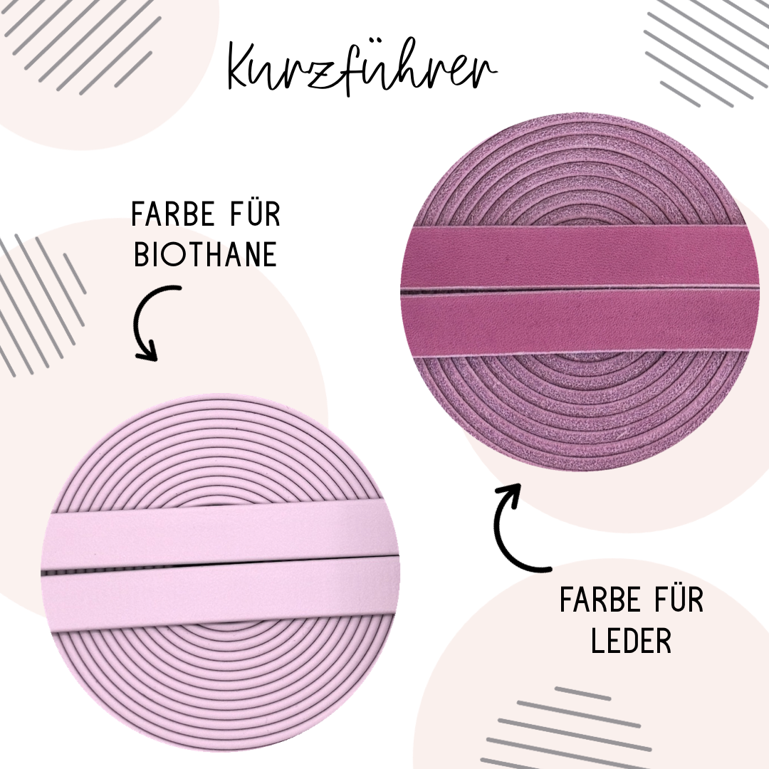 Calma Blush Hundeleine aus geflochtenem Paracord in Lila und Rosa, handgemacht