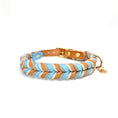 Bild in Galerie-Betrachter laden, Detail Halsband Ocean Dust aus Fettleder
