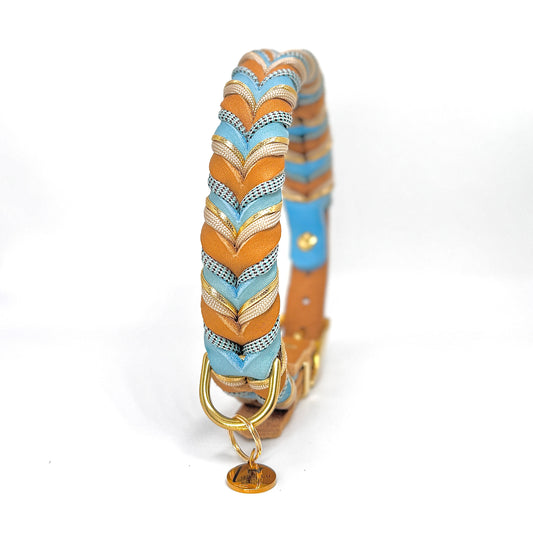 Leder Hundehalsband „Ocean Dust“ handgemacht