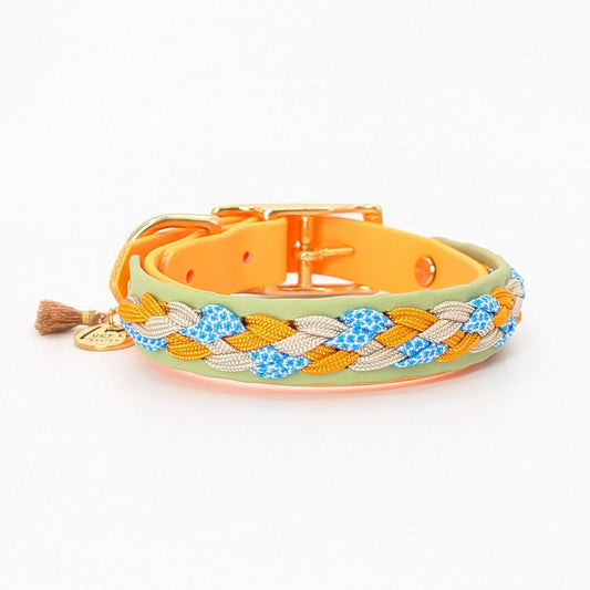BioThane Hundehalsband, geflochtenes Hundehalsband, wasserfestes Hundehalsband, handgemachtes Hundehalsband, Calma Kollektion