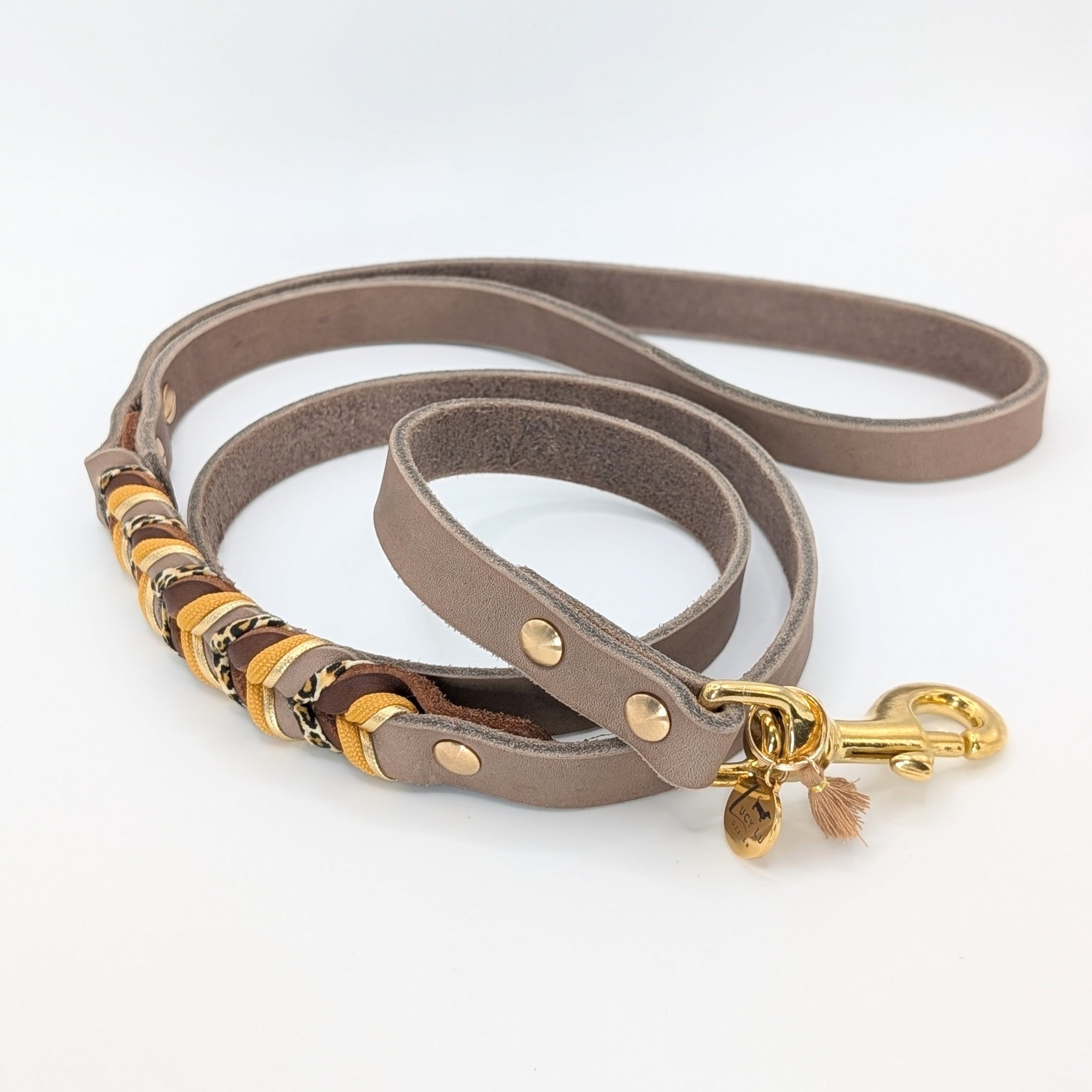 Verstellbare Grace-Leine aus Leder – Detailansicht Karabiner