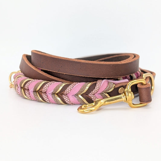 Lederleine Rosewood aus Leder & Paracord – handgemacht von LucyLu Design®