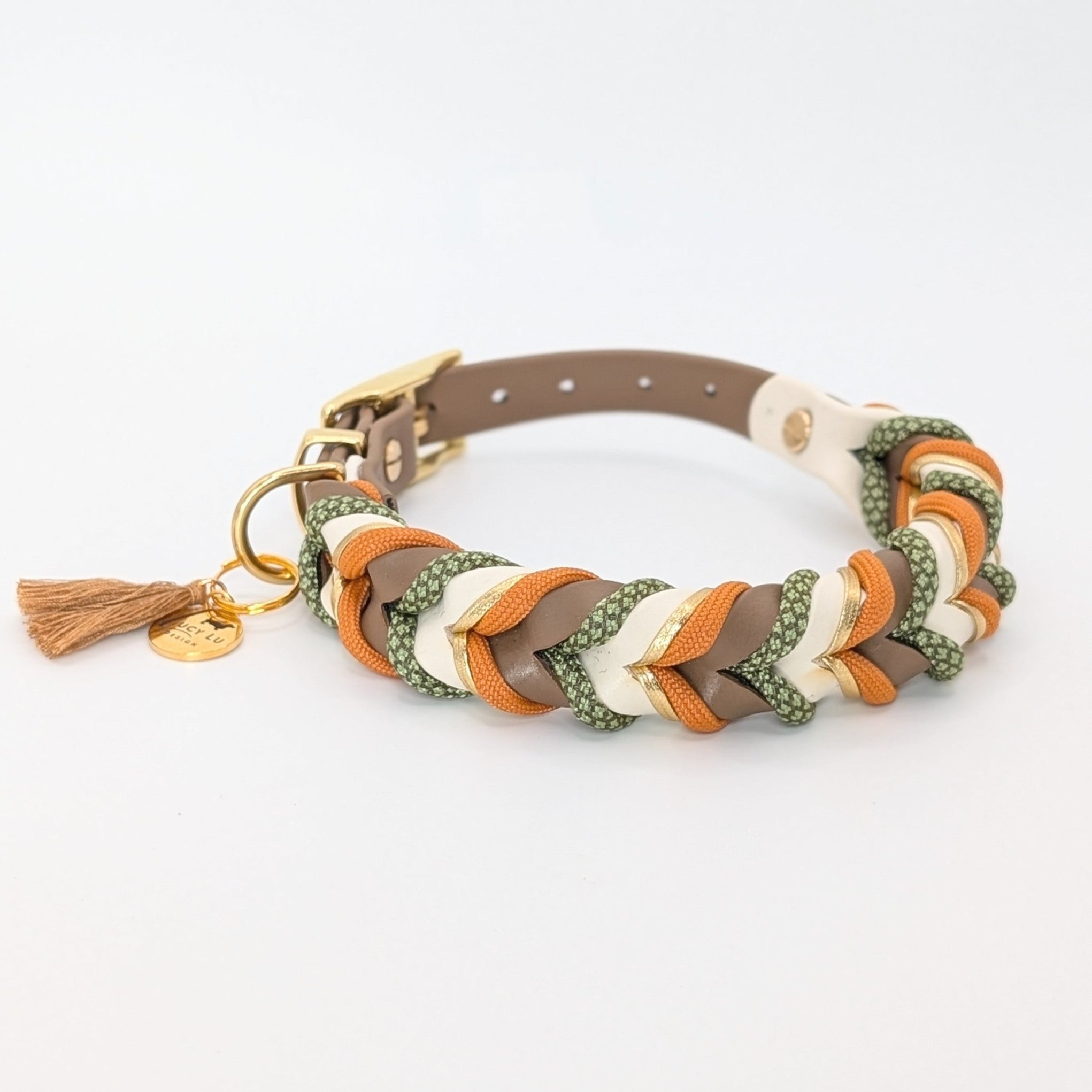 BioThane® Hundehalsband „Sierra“ – im gleichen Farbdesign wie das Tauhalsband Sierra, handgefertigt & wasserfest