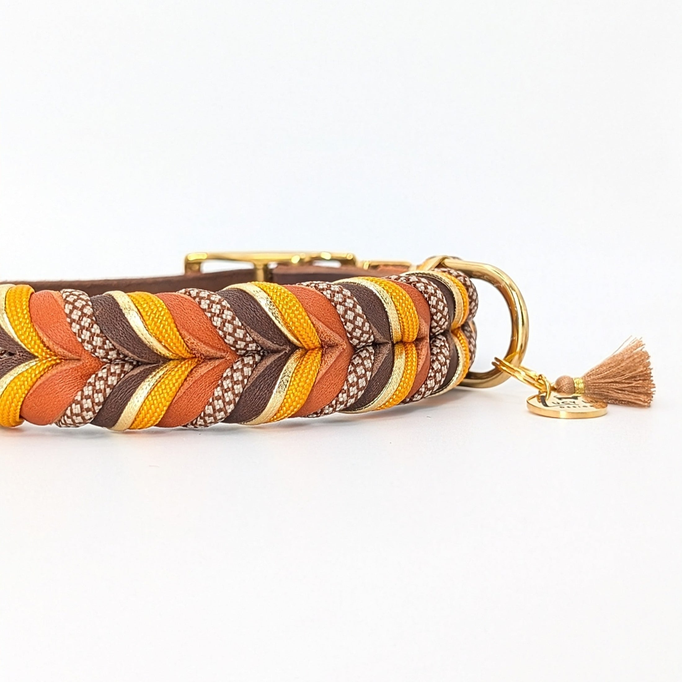 Leder Hundehalsband Whiskey Ember – Herbstkollektion LucyLu Design®