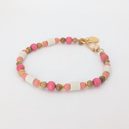 EM-Kette Rosewood – natürlicher Zeckenschutz für Hunde, handgefertigt