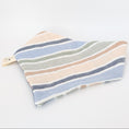 Bild in Galerie-Betrachter laden, Musselin-Bandana Stripes mit unterschiedlich breiten Streifen in Blau, Grün, Beige und Weiß von LucyLu Design®
