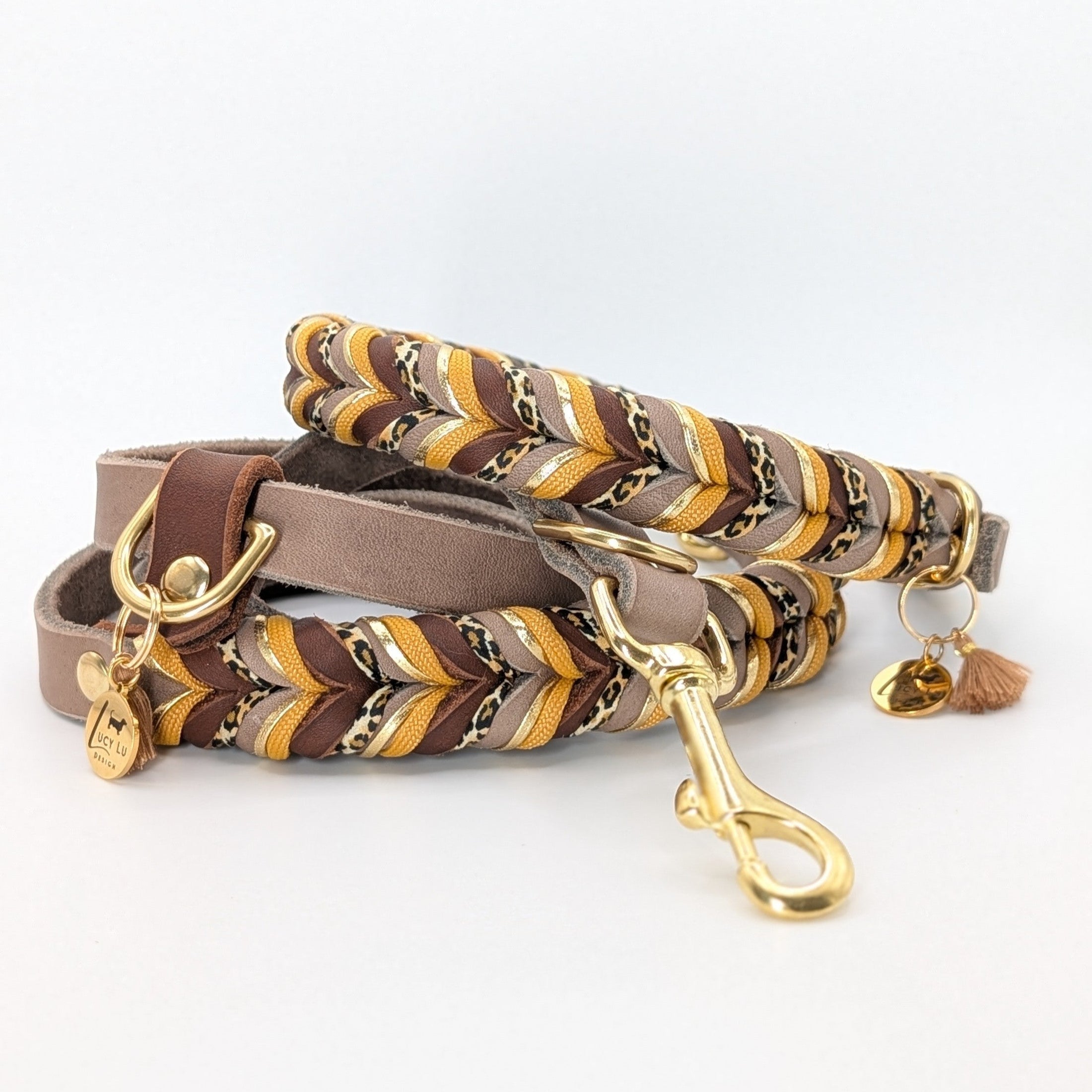 Lederhalsband, Hundehalsband, handgemacht; Set