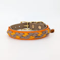 Bild in Galerie-Betrachter laden, Calma Whiskey Amber – geflochtenes Hundehalsband, Autumn Leaf Kollektion
