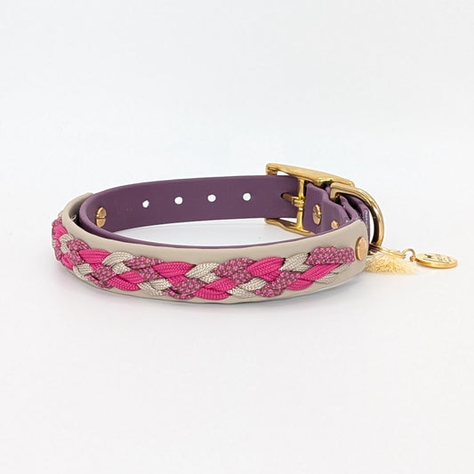 Calma Autumn Berry – geflochtenes Hundehalsband, Autumn Leaf Kollektion