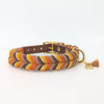 Bild in Galerie-Betrachter laden, Leder Hundehalsband Whiskey Ember – Herbstkollektion LucyLu Design®
