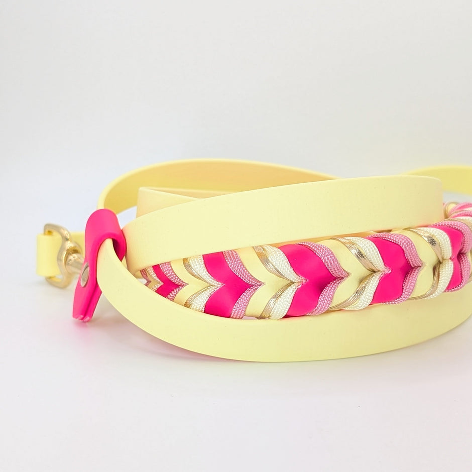 BioThane Leine Candy Cream 2.0 – Pastellgelb & Pink