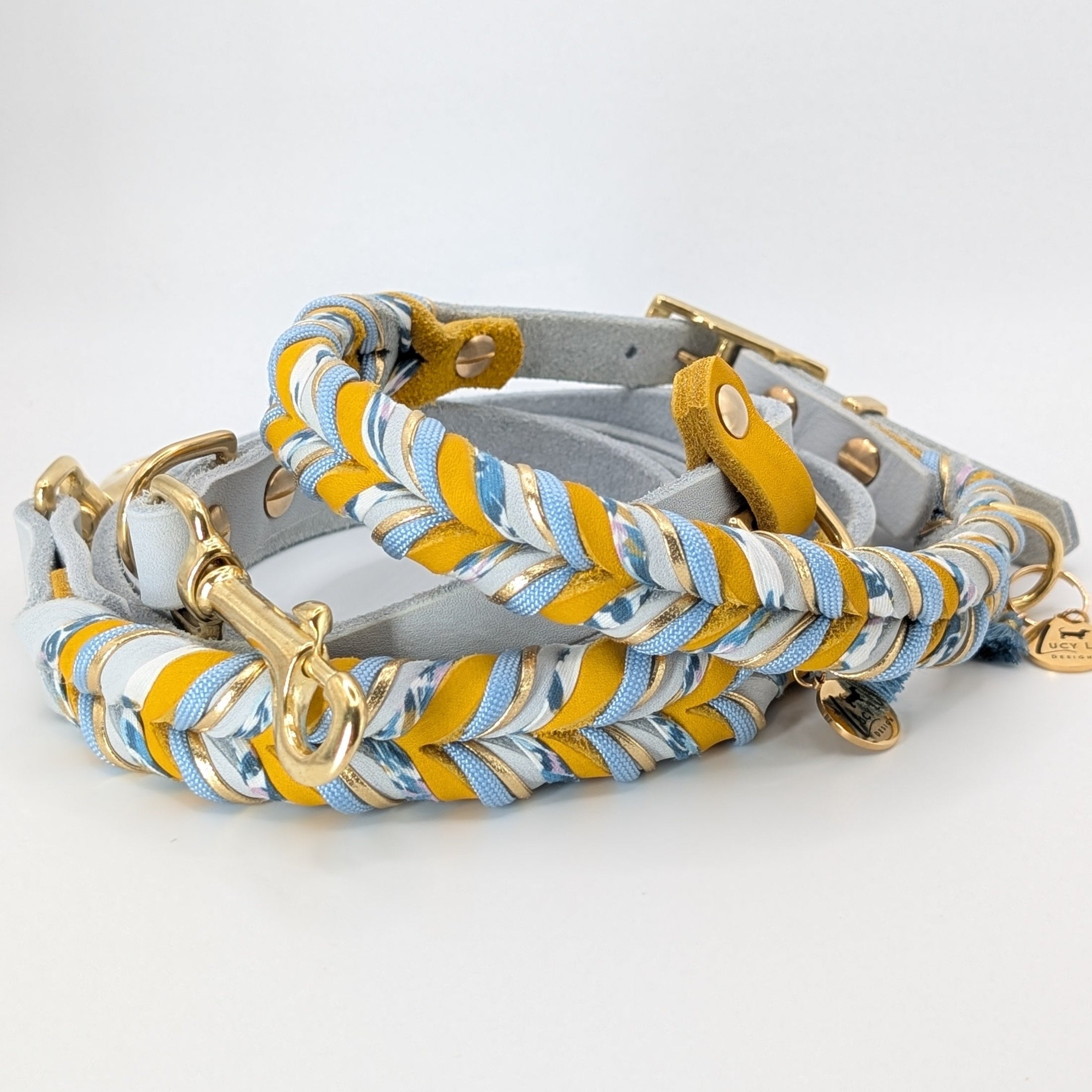 Leder-Hundehalsband, Halsband, handgemacht, Set