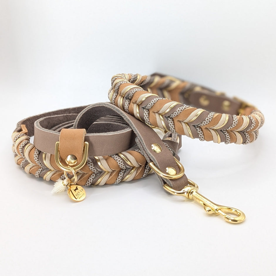 Lederhalsband, Hundeaccessoires, Hundehalsband,Set