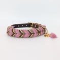 Bild in Galerie-Betrachter laden, Lederhalsband Rosewood aus Leder & Paracord – handgemacht von LucyLu Design®
