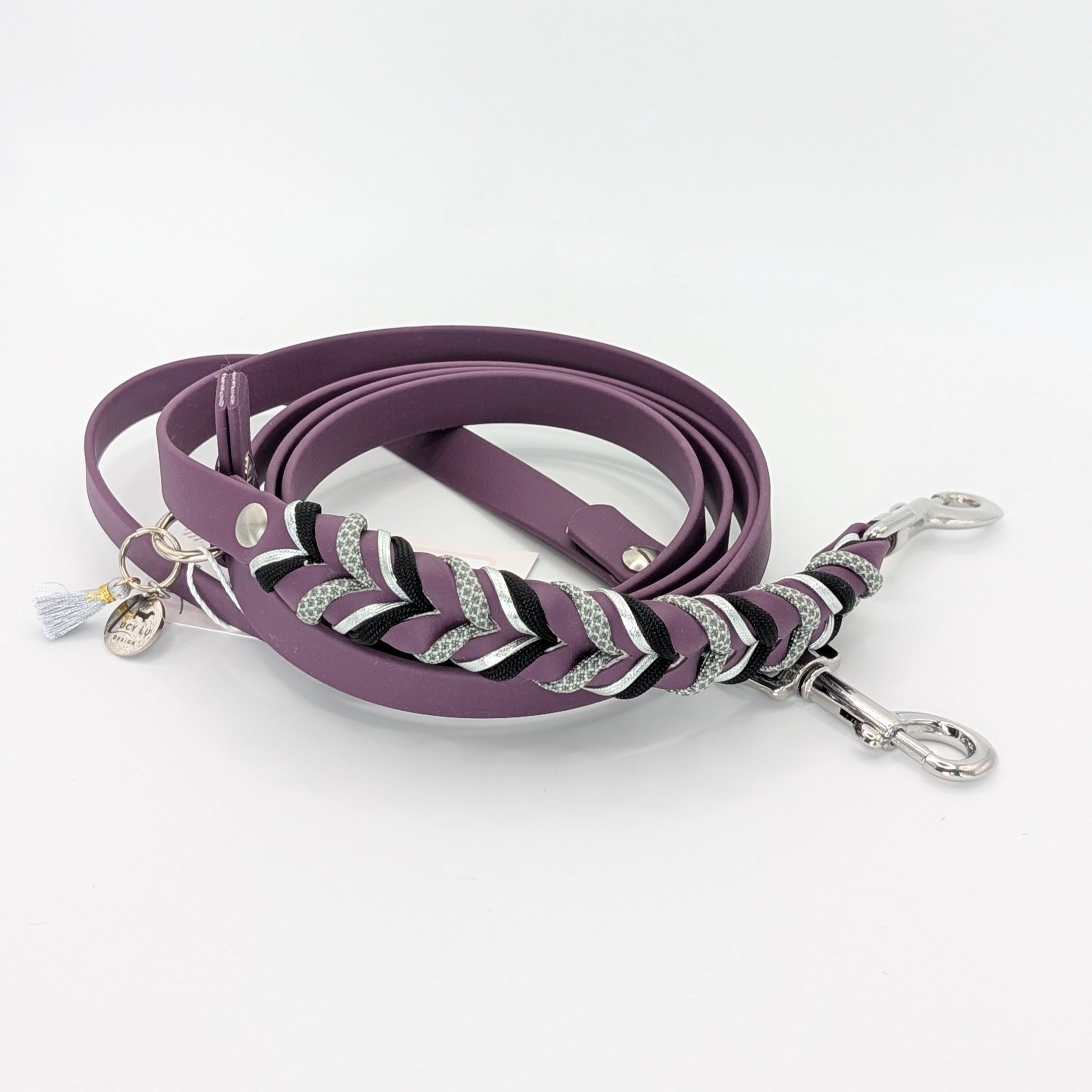 Daily Deluxe Hundeleine aus BioThane mit Paracord und Zierschnur