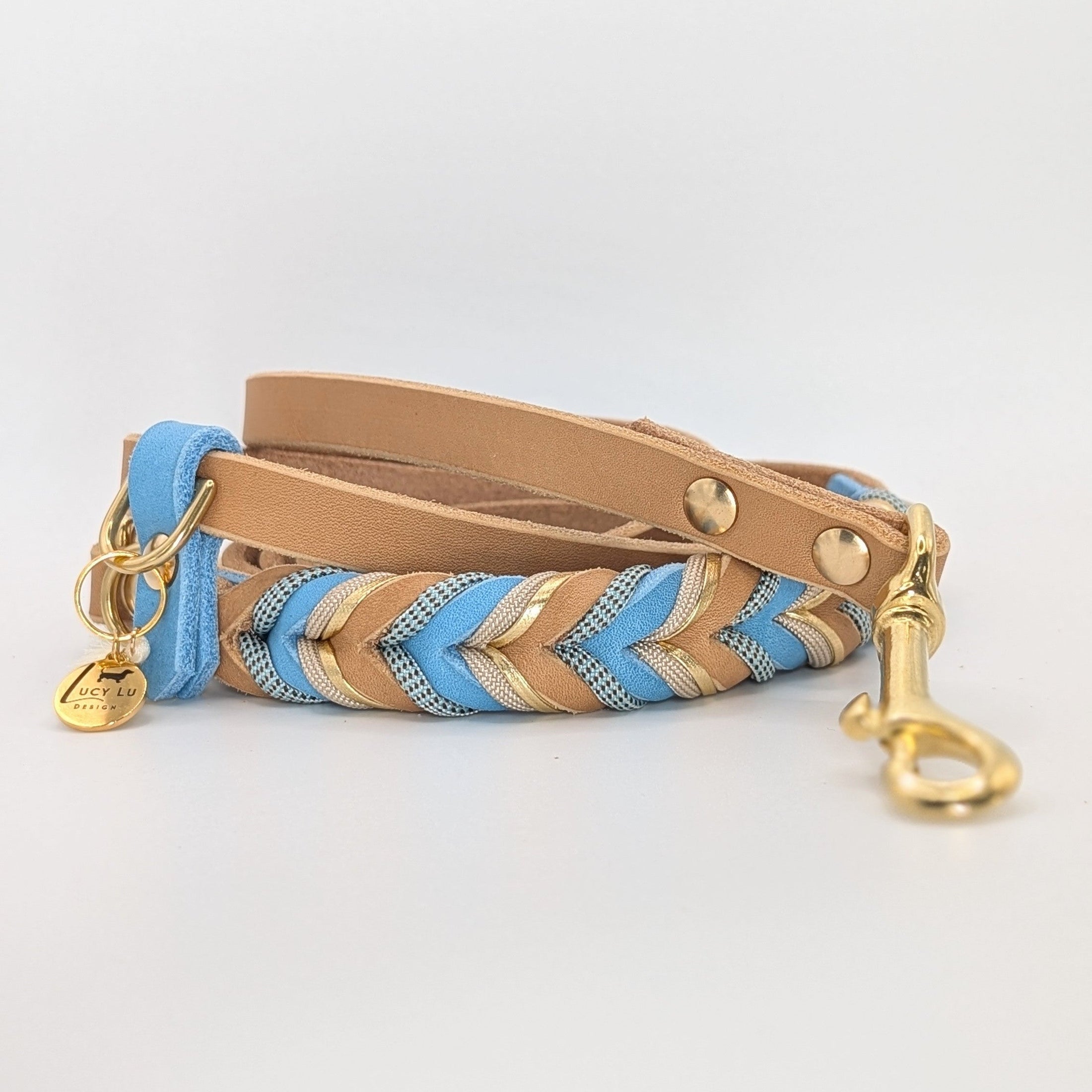 Lederhundeleine Ocean Dunst 