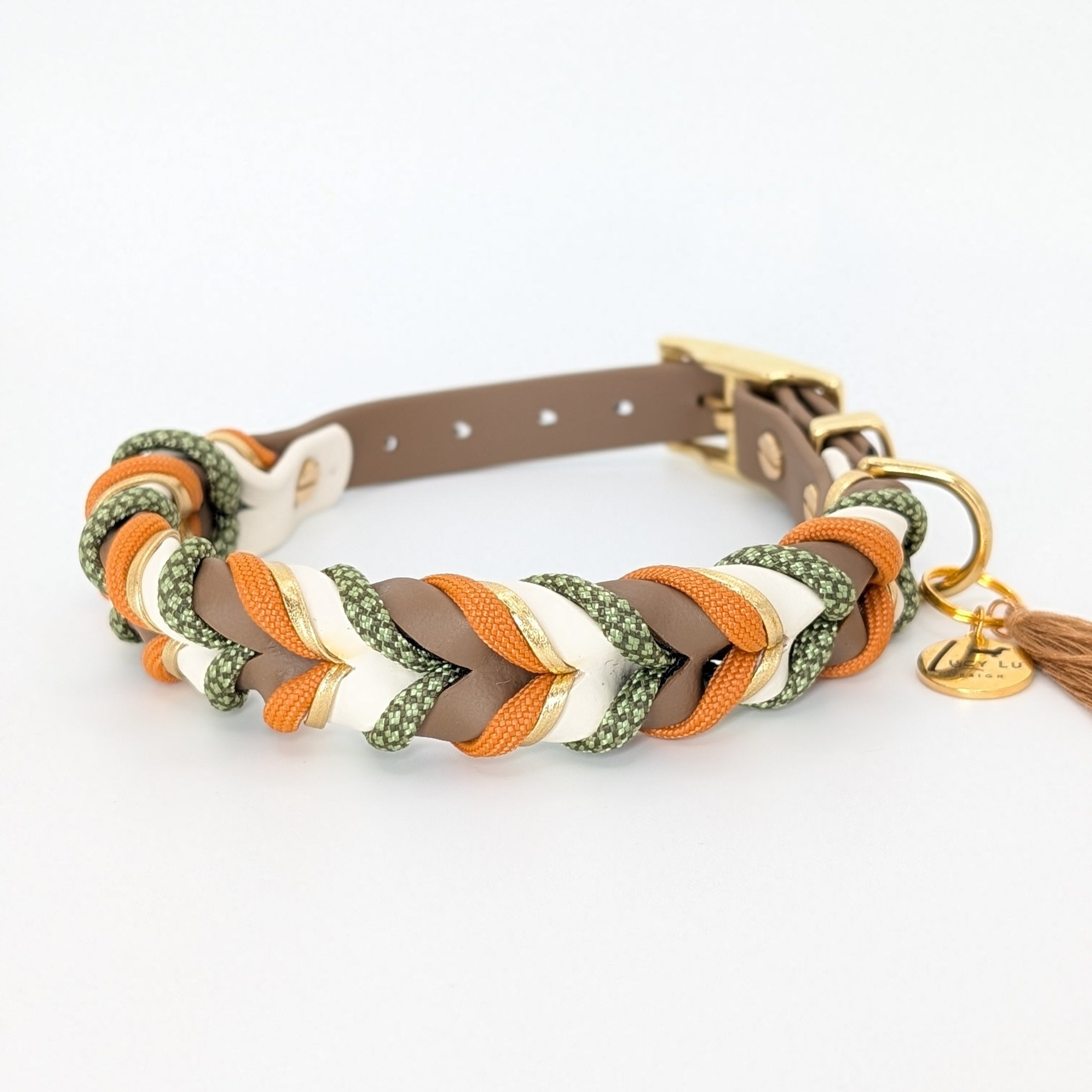 BioThane® Hundehalsband „Sierra“ – im gleichen Farbdesign wie das Tauhalsband Sierra, handgefertigt & wasserfest