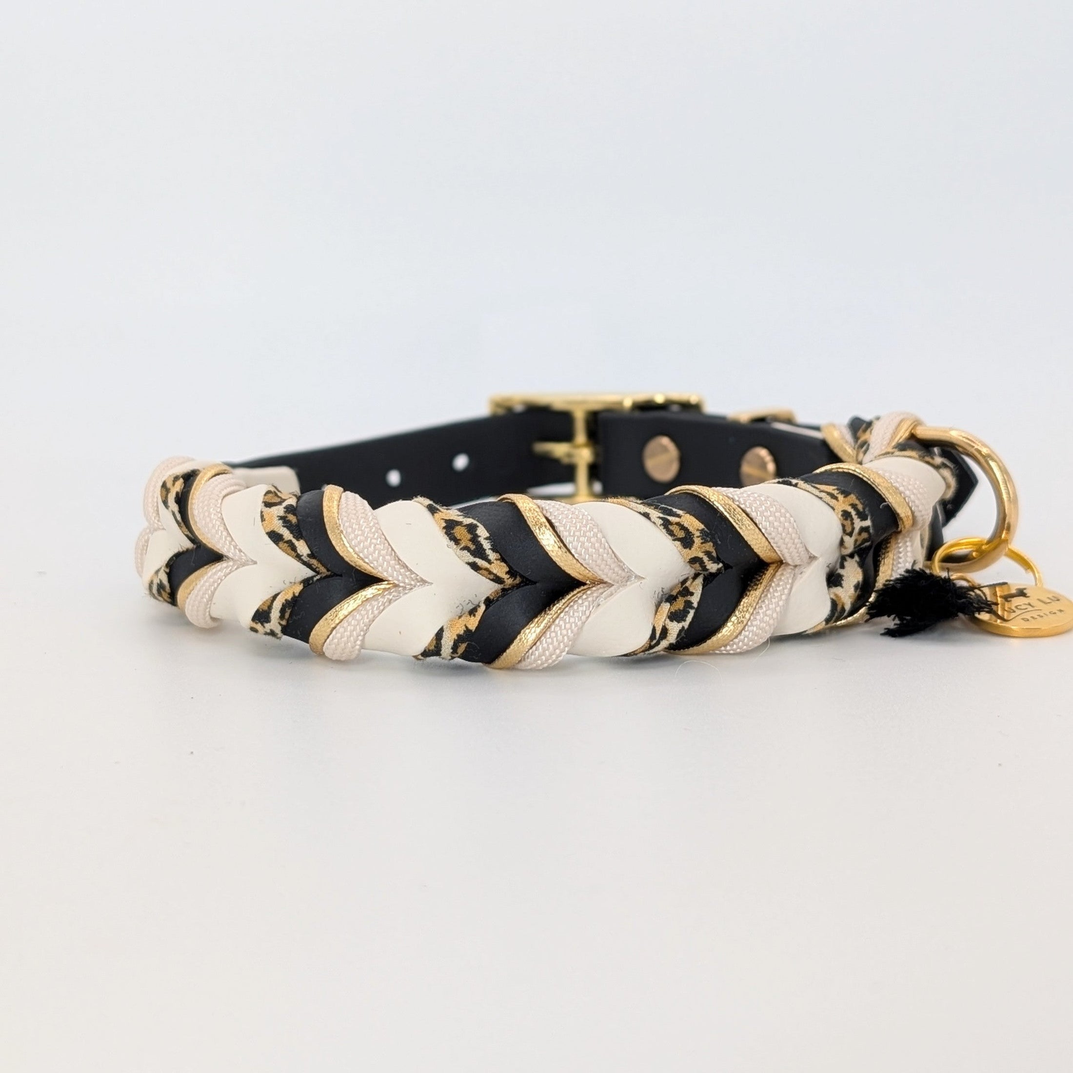 BioThane Halsband Arctic Leo 2.0 – Schneeleoparden-Design, wasserfest