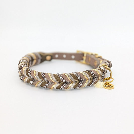 Leder Hundehalsband Muddy Forest – Herbstkollektion LucyLu Design®