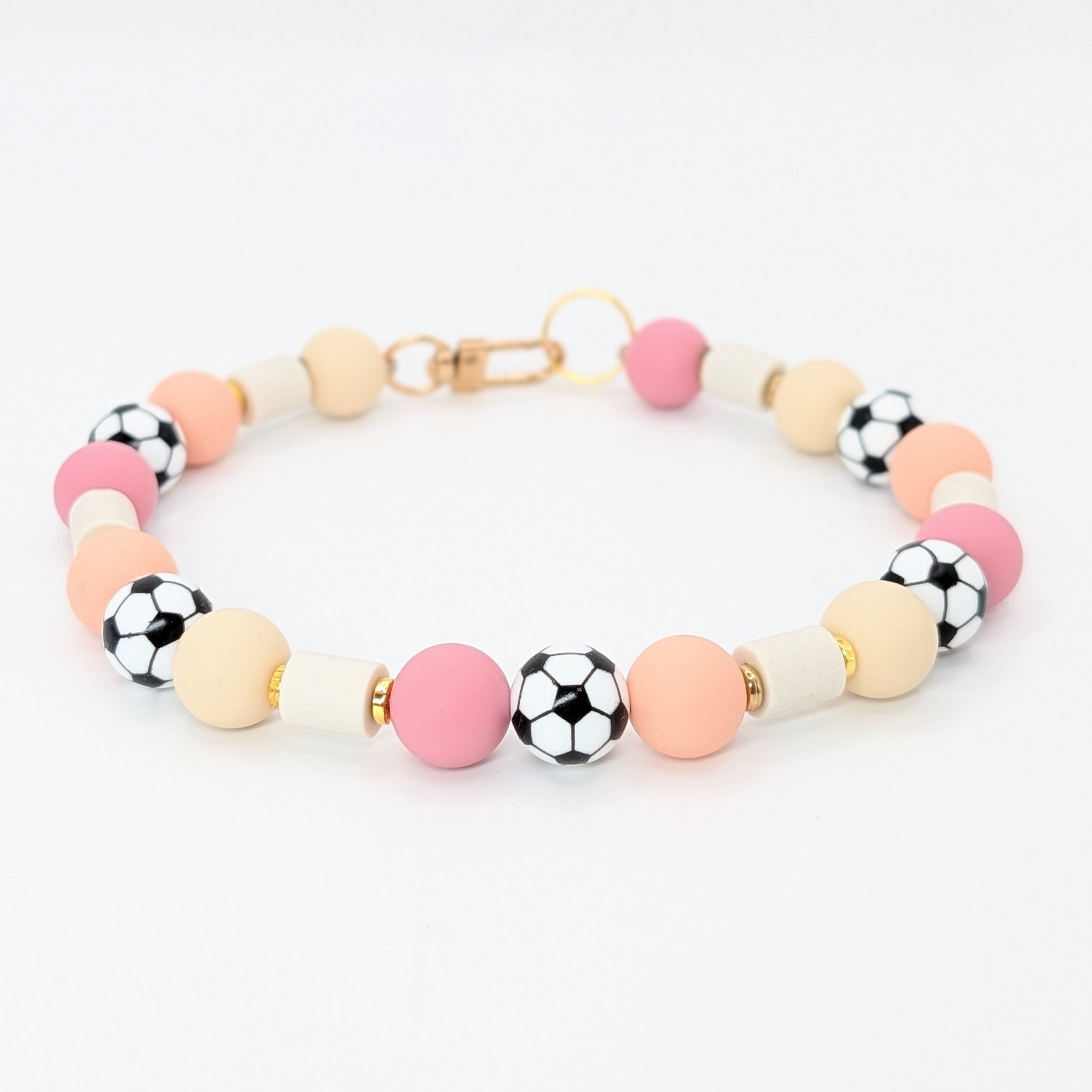 EM-Kette First Touch mit Silikonkugeln und Fußball-Perlen